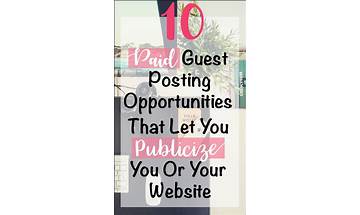 Paid guest post opportunities as a blogger
